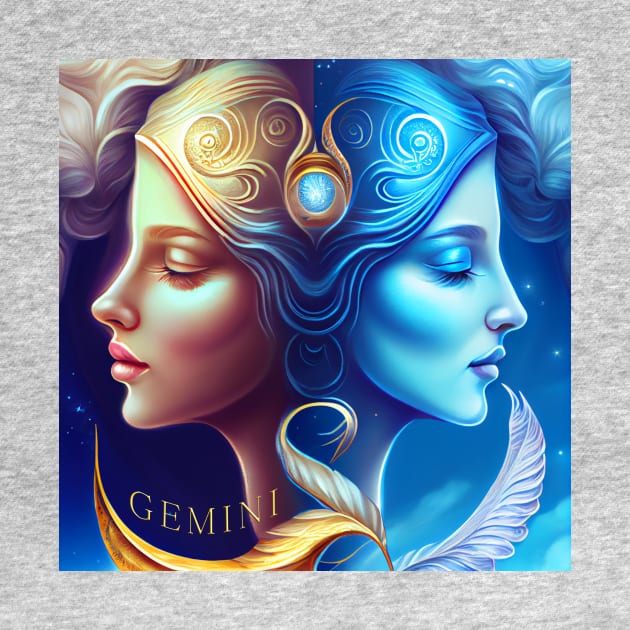 Zodiac Sign GEMINI - Fantasy Illustration of Gemini by KOTOdesign